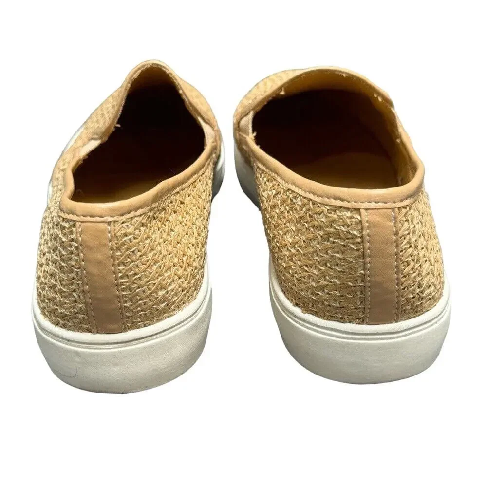 Restricted Valley Girl Sneakers Tan Woven Summer Vacation Women's Size 8.5‎ EUC